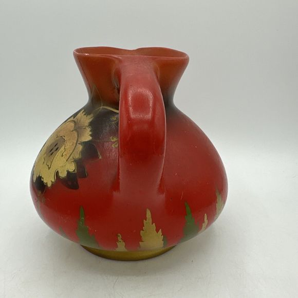 Vintage Pottery Clay Pitcher England 18D Signed Red 6.25” Handmade - Picture 3 of 16